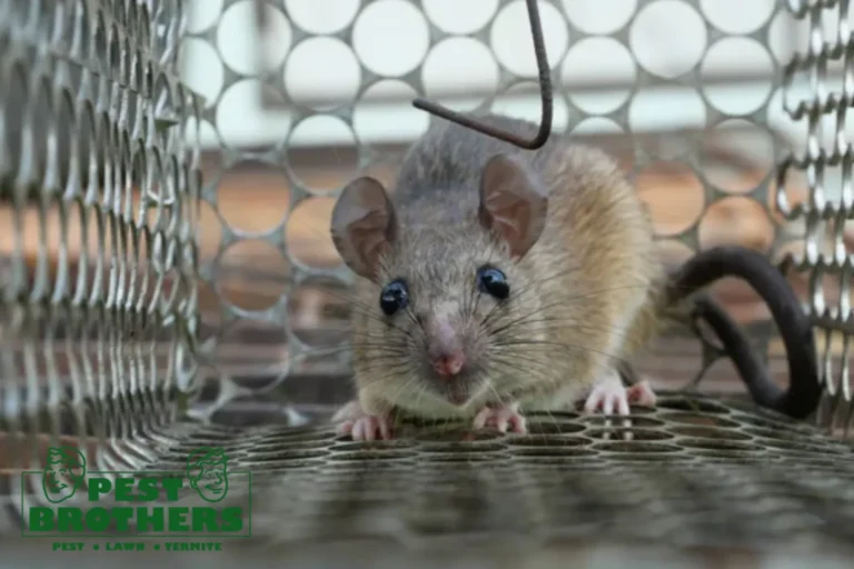 Rat in cage mousetrap